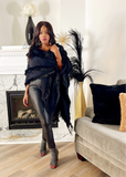 Bougie in Black | Fur Poncho