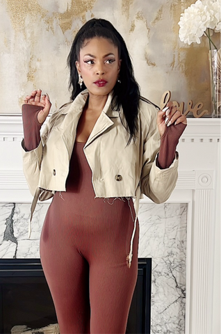 Kute Khaki | Crop Jacket