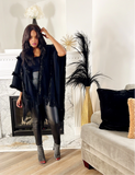 Bougie in Black | Fur Poncho