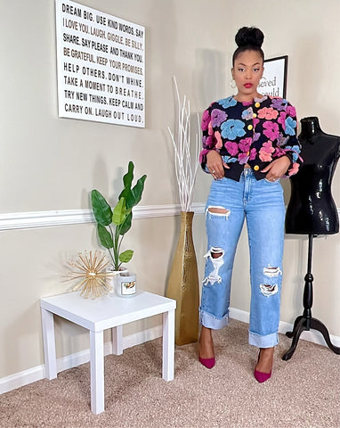 Bougie Blooms | Sweater Jacket