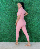 Sweeter in Pink | Denim Jumpsuit