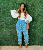 Fringe Galore | Denim Pants
