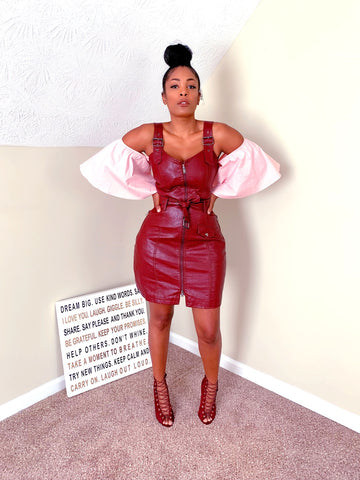 The Schoolgirl Mini | Leatherette Dress
