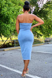Pop of Denim | Midi Dress
